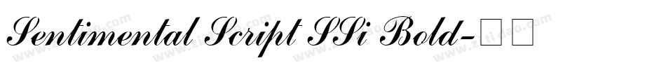 Sentimental Script SSi Bold字体转换
